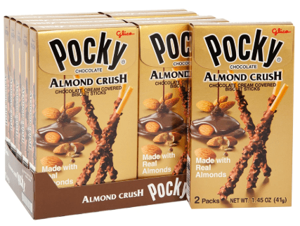 (S2 - 04 ) Indonesia - Pocky - Almond Crush 1.45oz ( 41g) x 10 Units - SugarMarket.ca