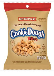 (S2 - 04) US - Just the Dough Cookie Dough Bites - Chocolate Chip & Caramel Peg Bag 5oz(142g) x 1 Unit - SugarMarket.ca