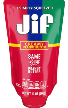 (S2 - 04) US - SINGLE - Jif - Squeezable Pouch - Creamy Peanut Butter 13 oz (369g) x 1 unit - SugarMarket.ca