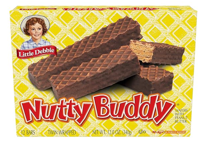 (S2 - 07) Box - Little Debbie - Nutty Buddy (12 Bars) 12oz (340g) x 1 Box - SugarMarket.ca