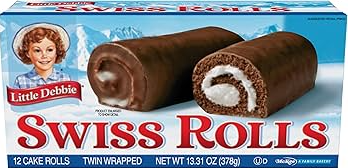 (S2 - 07) BOX - Little Debbie - Swiss Roll (12 Cake Rolls) 13.31oz (378g) x 1 Box - SugarMarket.ca