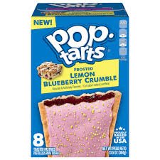 (S2 - 07) Box - Us - Pop Tarts - Lemon Blueberry Crumble (8 Toasters) 13.5oz (384g) x 1 Box (Boxes with minor damage due to shipping) - SugarMarket.ca