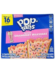 (S2 - 07) Box - US - Pop Tarts - Strawberry Milkshake (16 Toasters) 27oz (765g) x 1 Box (Boxes with minor damage due to shipping) - SugarMarket.ca