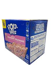(S2 - 07) Box - US - Pop Tarts - Strawberry Milkshake (16 Toasters) 27oz (765g) x 1 Box (Boxes with minor damage due to shipping) - SugarMarket.ca