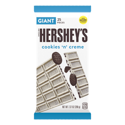 (S2 - 07) US - Choco - Cookies N Creme Giant Bar 7.37 oz (209g) x 1 unit - SugarMarket.ca