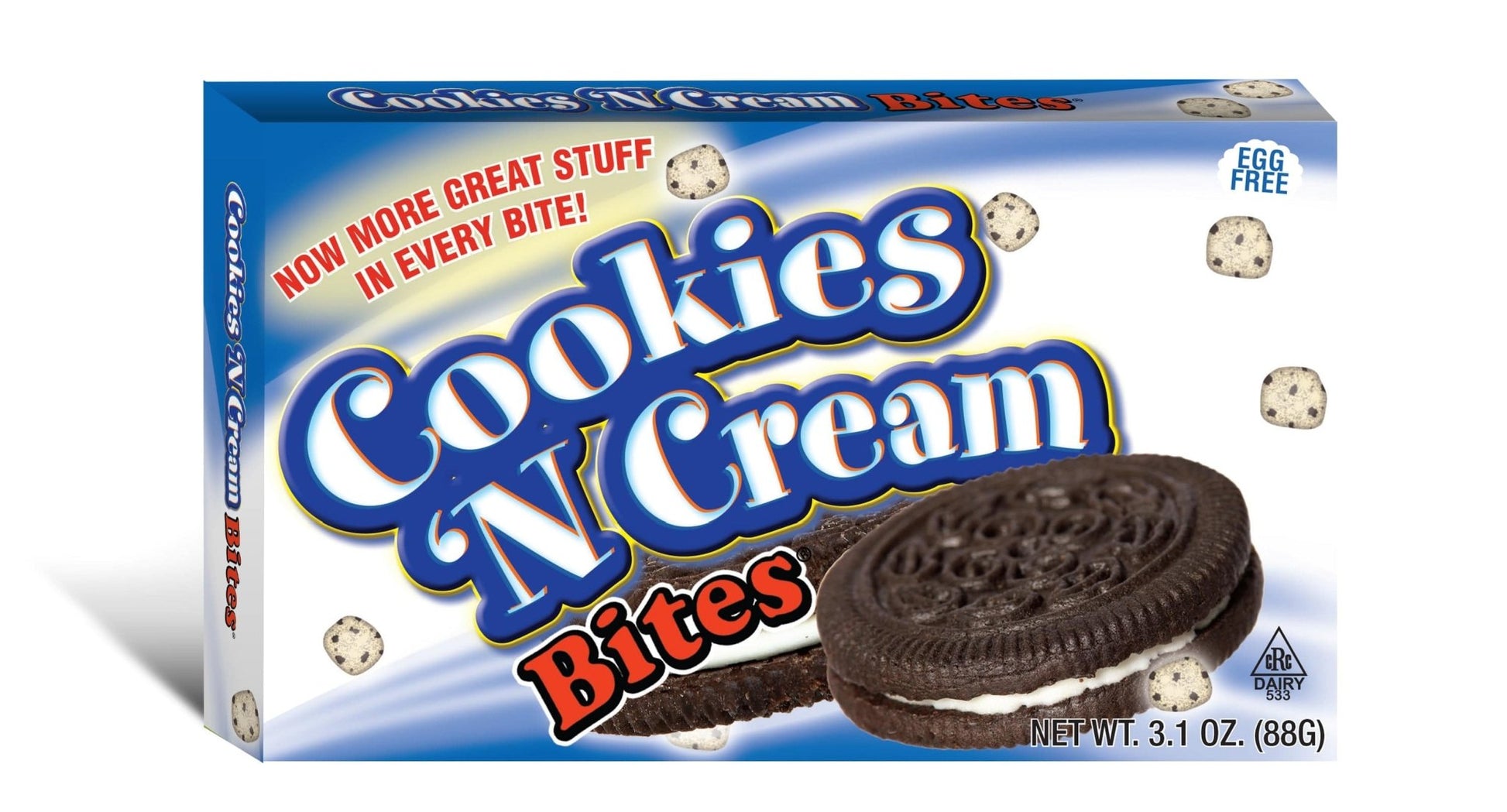 (S2 - 08) Us - Theater Box Cookie Dough Cookies N Cream Bites 3.1 oz (88g) x 1 Unit - SugarMarket.ca