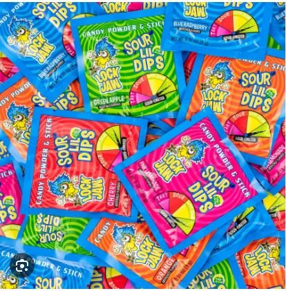 (S3 - 02) China - Bulk - Koko Xtreem Lock Jaw - Sour Lil Dips 9g (144 Pieces) x 1 Bag - SugarMarket.ca