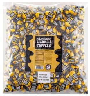 (S3 - 02) Morocco - Bulk - Gustaf Mildly Salty Licorice Toffees 5lbs (2.27kg) X 1 Bag - SugarMarket.ca