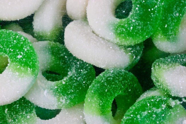 (S3 - 02) US - Bulk Albanese Gummy Rings Apple Rings 4.5 lb (2.04Kg) x 1 Unit - SugarMarket.ca