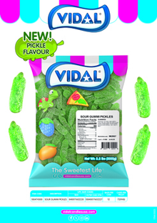 (S3 - 03) Bulk - Vidal Sour Pickle 2.2lbs (1KG) X 1 Bag - SugarMarket.ca