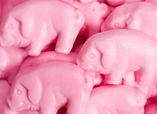 (S3-03) UK - GUSTAF GUMMI - PINK PIGS 2.2LB (1KG) X 1 BAG - SugarMarket.ca