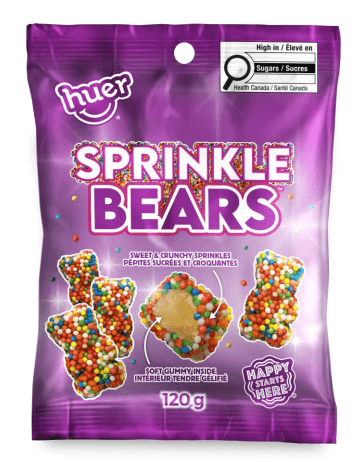 (S3 - 04) Box - Huer - Peg Bag - Sprinkle Bears 120g x 15 units - SugarMarket.ca