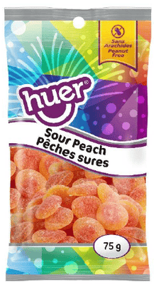(S3 - 04) Huer - PEG 75g Bag - Peach Slice - Sour x 1 units - SugarMarket.ca