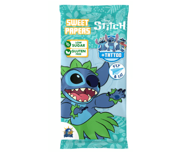 (S4 - 01) Box - Lilo & Stitch Edible Sweet Papers and Tattoo Pack 8g x 25 Units - SugarMarket.ca
