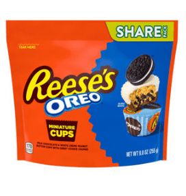 (S4 - 03) Box - Reese Oreo Miniatures Cup Cookies SUB Bag - 9oz (255g) x 8 Units - SugarMarket.ca