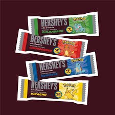 (S4 - 03) Box - Us - HERSHEY - Pokemon Milk Chocolate Bars Snack Size (100 Pieces) 47.7oz (1.35kg) x 1 Unit - SugarMarket.ca