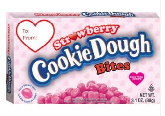 (S4 - 03) Box - US - Valentine - Theater Box Strawberry Cookie Dough Bites 3.1oz x 12 Units - SugarMarket.ca