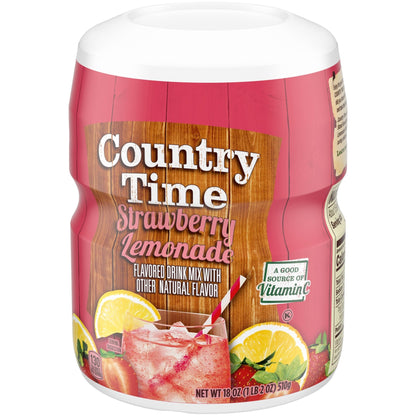 (S5 - 01) Box - Kraft Country Time Drink Mix - Strawberry Lemonade 18oz (1.125lbs) x 1 Tub - SugarMarket.ca
