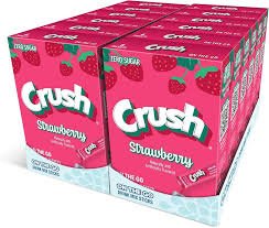 (S5 - 01) Box - US - Drink Mix - CASE - On the Go - Strawberry Crush Sugar Free (6 pockets) x 12 Boxes - SugarMarket.ca
