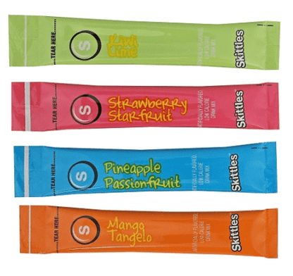 (S5 - 01) Box - US - Drink Mix - Skittles Tropical Assorted 20 - Sticks 2.02oz (57g) x 6 units - SugarMarket.ca