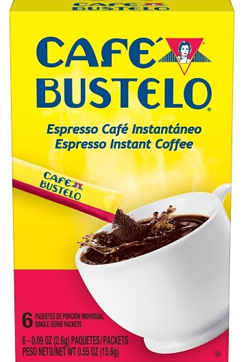 (S5 - 01)Box - Mexico - Cafe Bustelo - Caffeinated Instant Coffee Mix (6 Pack) 0.55oz (15.6g) x 12 Units - SugarMarket.ca