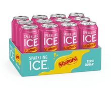 (S5 - 02) Box - Us - Beverage - Sparkling Ice - Starburst - Strawberry ZERO SUGAR 16 fl oz (473.17ml) x 12 Cans (Buyer is responsible if drinks may leak during shipping and weather) - SugarMarket.ca