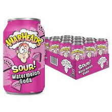 (S5 - 02) Box - US - BEVERAGE - Warheads Sour Soda - WATERMELON 355ml x 12 Units (Buyer is responsible if drinks may leak during shipping and weather) - SugarMarket.ca
