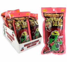 (S5 - 03) Box - US - ALAMO CANDY BIG TEX DILL PICKLE - CHAMOY x 12 units (Buyer is responsible if Pickle Juice may leak during shipping) - SugarMarket.ca