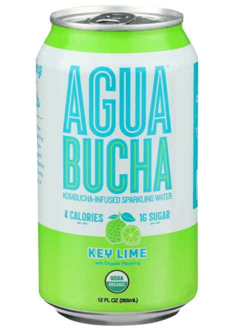 (S5 - 03) Box - US - BEVERAGE - Agua Bucha - Key Lime 12 fl oz (355 ml) x 12 Cans (Buyer is responsible if drinks may leak during shipping and weather) - SugarMarket.ca