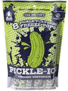 (S5 - 03) Box - Us - Van Holten - Pickle - Ice Freeze Pop 8pk, 2 fl oz (60ml) x 6 Bags (Buyer is responsible if Pickle Juice may leak during shipping) - SugarMarket.ca