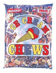 (S5 - 07) Box - Alberts Fruit Chews - Ice Cream 240 Pieces (596g) x 1 Bag - SugarMarket.ca