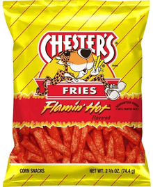 (S6 - 02) Box - US - Case - Chips - Chester's Fries - Flamin Hot Cheese Flavored 2.62oz (74g) x 14 units - SugarMarket.ca