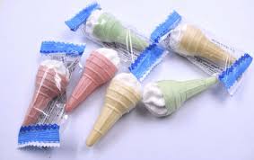 (S6 - 03) Box - Alberts Snow Marshmallow Cones (Wrapped) - 1.13oz(32g) x 12 Units - SugarMarket.ca