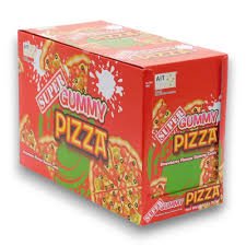 (S6 - 03) Box - CANADA - ALBERTS SUPER GUMMY - PIZZA 5.29OZ (150G) X 12 UNITS - SugarMarket.ca