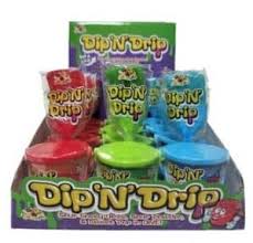 (S6 - 03) Box - CHINA - Alberts Dip 'N' Drip Lollipop - 1.59 oz (45 g) x 12 Units - SugarMarket.ca