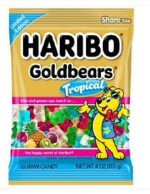 (S6 - 03) Box - Haribo LE Gold Bears Tropical 4oz(113g) x 12 Units - SugarMarket.ca
