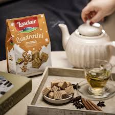 (S6 - 03) Box - US - Xmas Loacker Quadratini Gingerbread 250g x 6 Units (Best Before Feb 2026) - SugarMarket.ca