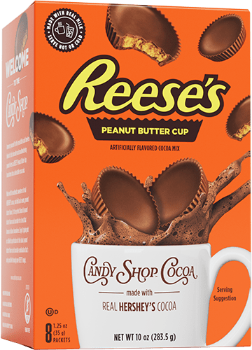 (S6 - 03) US - Candy Shop Cocoa - Reese Peanut Butter Cup Cocoa Mix 8 Pack 10oz (283.5g) x 1 Unit (Best Before November 13,2025) - SugarMarket.ca