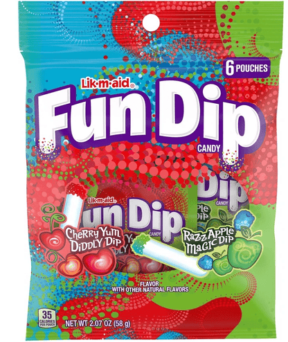 (S6 - 04) Box - Peg Bag - Lik - M - Aid Fun Dip 2.07 oz X 12 Units - SugarMarket.ca