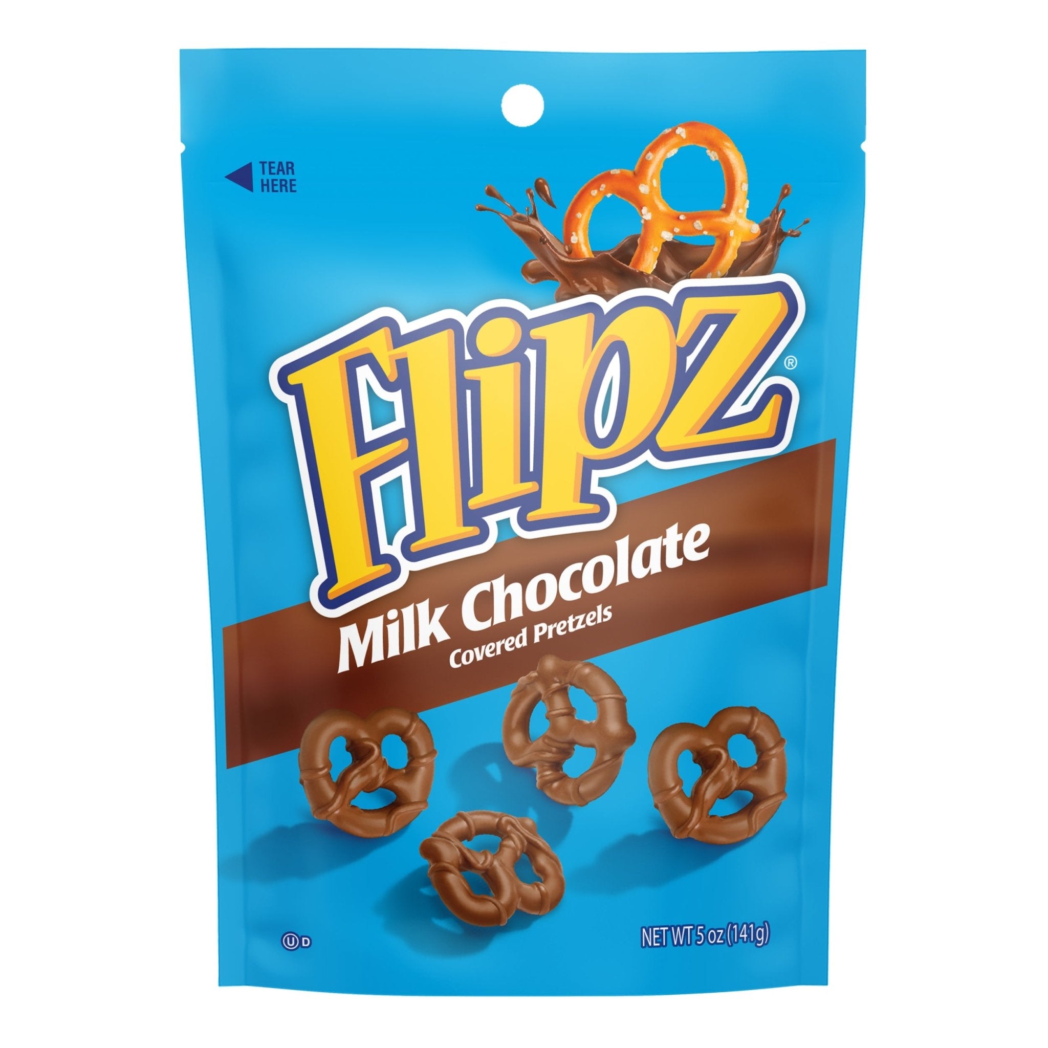 (S6 - 04) Box - US - Pretzel - Flipz Milk Chocolate Pretzel Stand Up Pouch - 5oz(142g) x 6 Units - SugarMarket.ca