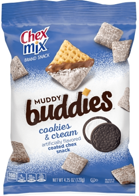 (S6 - 04) US - CHIPS - Chex Mix - Muddy Buddies Cookies & Cream 4.25oz (120g) x 1 units (chips bags may deflated during shipping) - SugarMarket.ca