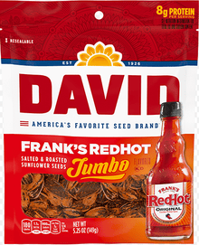 (S6 - 04) Us - David Jumbo Sunflower Seeds - Red Hot 5.25 oz (149g) x 1 units - SugarMarket.ca