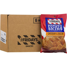 (S6 - 05) Box - US - Chips - TGI Fridays Cheddar Bacon Potato Skins 3oz (85g) x 6 bags (chips bags may be deflated during shipping) - SugarMarket.ca