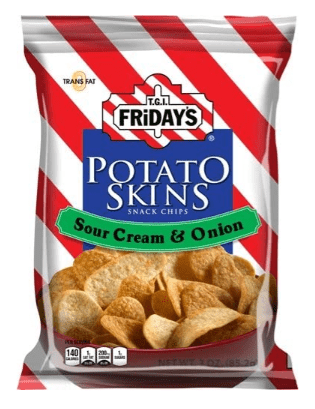 (S6 - 05) US - Chips - TGI Fridays - SOUR CREAM AND ONION Potato Skins 3oz (85g) x 1 Unit - SugarMarket.ca