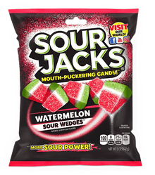 (S6 - 05) US - Peg Bag - Sour Jacks - WATERMELON Sour Wedges 5oz (142g) x 1 Unit - SugarMarket.ca