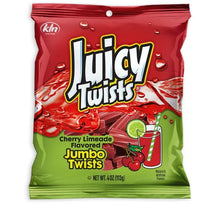 (S6 - 06) Box - JUICY TWISTS - CHERRY LIMEADE PEG BAG 4oz (113g) x 12 Units - SugarMarket.ca