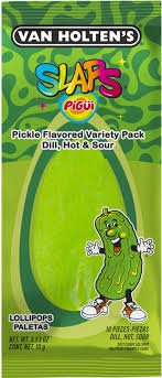 (S6 - 06) Box - Slaps Candy - Van Holtens Pickle 10 - Pk 3.33OZ (95g) x 25 units - SugarMarket.ca