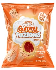 (S6 - 06) Box - Stuffed Puffs - Gummy Fusion - Chili Mango Gummy Bites 4.36oz (123g) x 8 Units - SugarMarket.ca