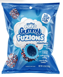 (S6 - 06) Box - Stuffed Puffs - Gummy Fusion - Mixed Berry Gummy Bites 4.23oz (120g) x 8 Units - SugarMarket.ca