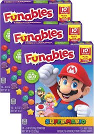 (S6 - 06) Box - US - CASE - 10 - Pk - Funables - Super Mario Fruit Snacks 8oz (226g) x 8 units (Boxes with minor damage due to shipping) - SugarMarket.ca